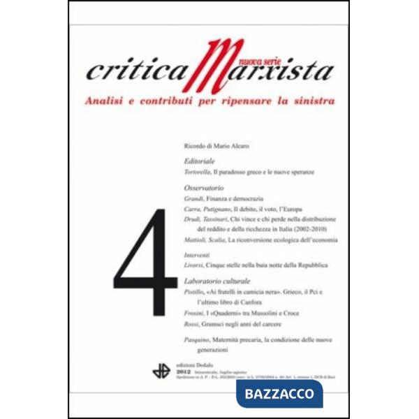 Critica marxista (2012). Vol. 4