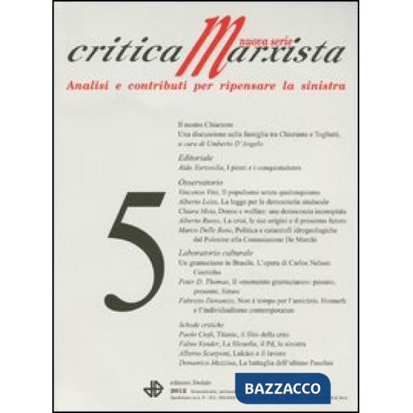 Critica marxista (2012). Vol. 5 (settembre/ottobre)