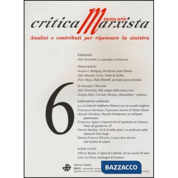 Critica marxista (2012). Vol. 6
