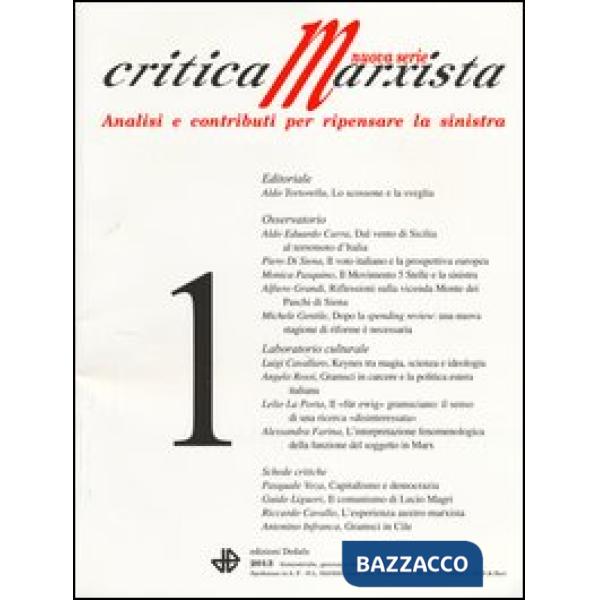Critica marxista (2013). Vol. 1