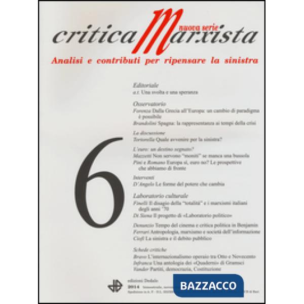 Critica marxista (2014). Vol. 6