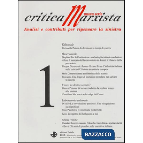 Critica marxista (2015). Vol. 1