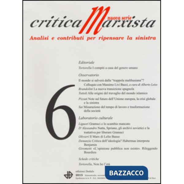 Critica marxista (2015). Vol. 6