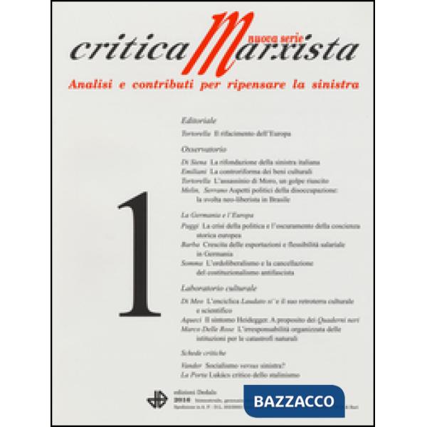 Critica marxista (2016). Vol. 1