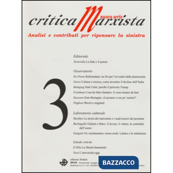 Critica marxista (2016). Vol. 3