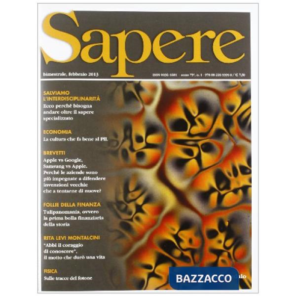 Sapere. Vol. 1: gennaio-febbraio 2013.
