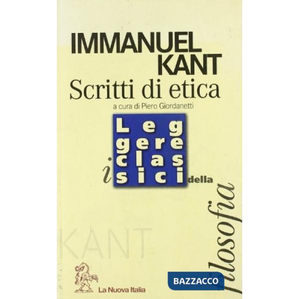 KANT SCRITTI MORALI