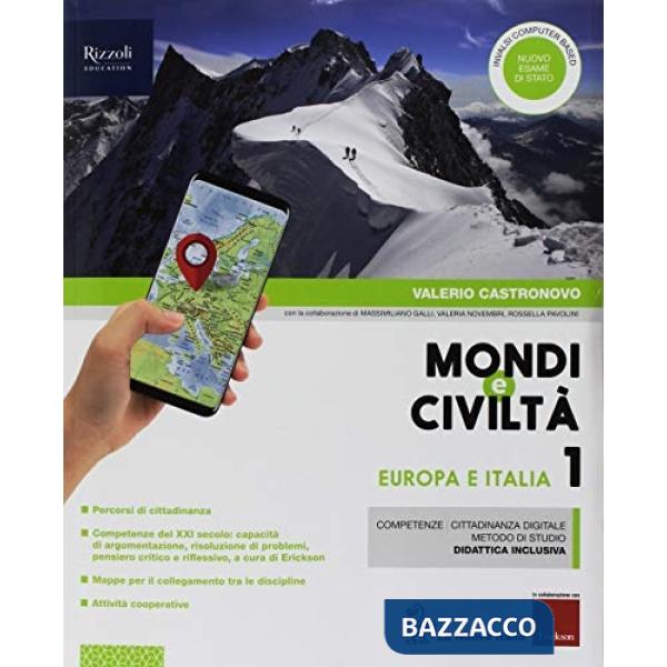 MONDI E CIVILTA' 1 VOL. + QUAD. + ATLANTE + REG. ITALIA SET MAIOR