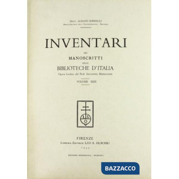 Inventari dei manoscritti delle biblioteche d'Italia. Vol. 29: Pesaro