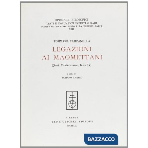 Legazioni ai maomettani (Quod reminiscentur, libro IV)