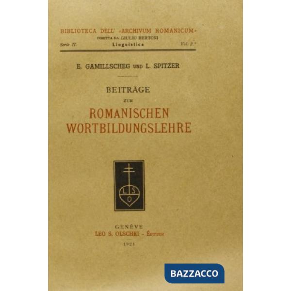 Beiträge zur romanischen Wortbildungslehre
