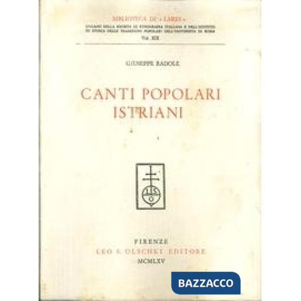 Canti popolari istriani