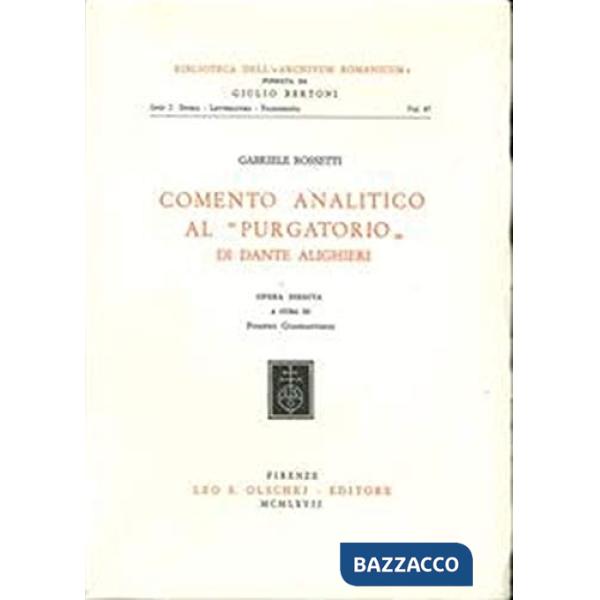 Commento analitico al «Purgatorio» di Dante Alighieri