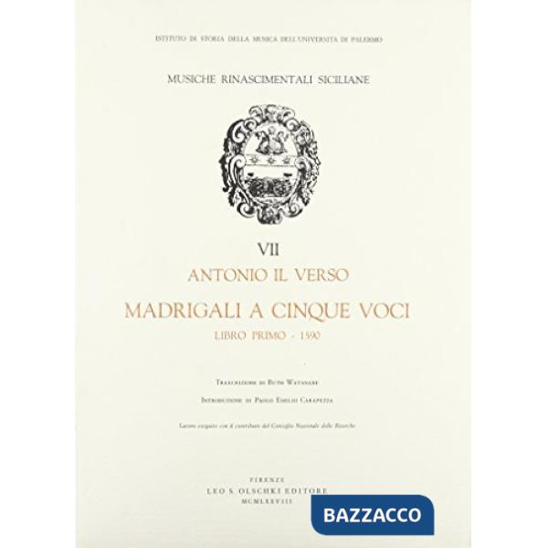 Madrigali a cinque voci. Libro primo (1590)