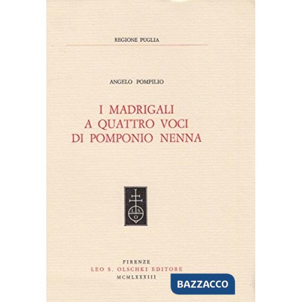 Madrigali a quattro voci di Pomponio Nenna (I)