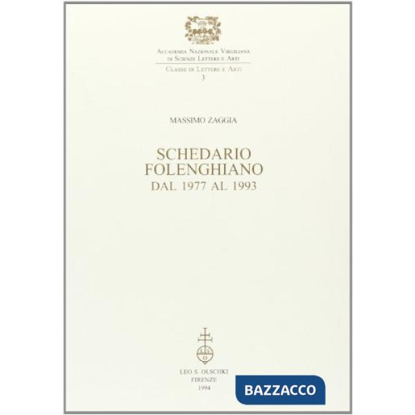 Schedario folenghiano dal 1977 al 1993