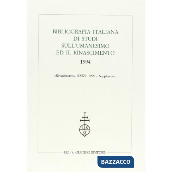 Bibliografia italiana di studi sull'umanesimo ed il Rinascimento (1994)
