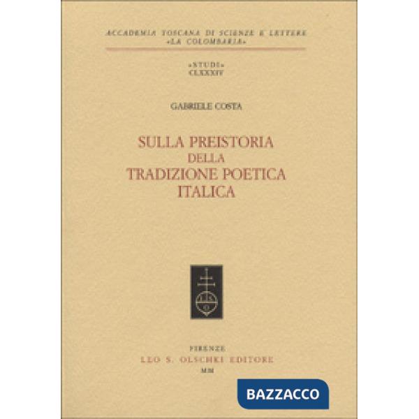 Sulla preistoria della tradizione poetica italica