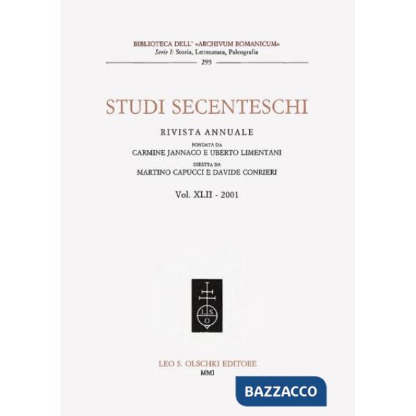 Studi secenteschi. Vol. 42