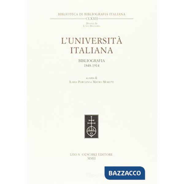 Università italiana. Bibliografia 1848-1914 (L')