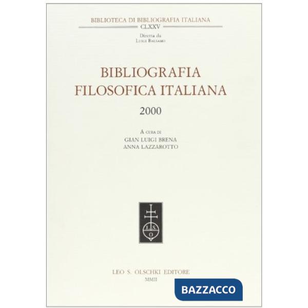 Bibliografia filosofica italiana 2000