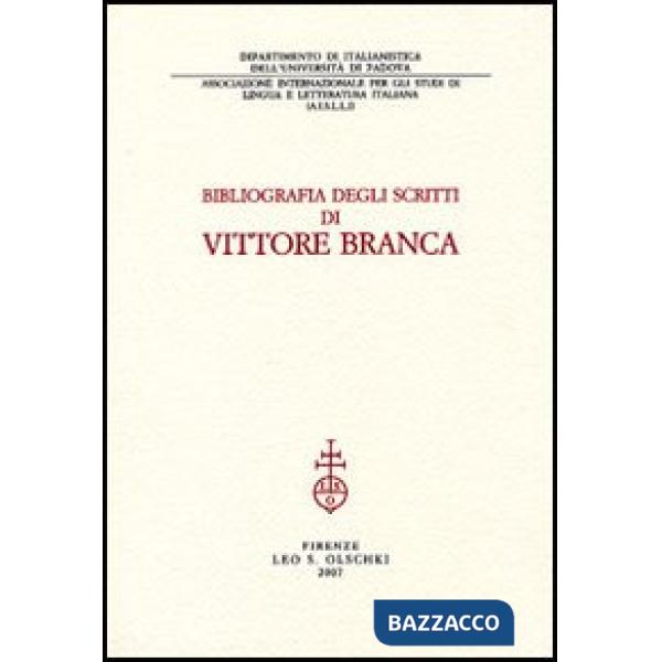Bibliografia degli scritti di Vittore Branca