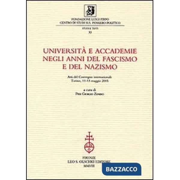 Università e accademie negli anni del fascismo e del nazismo