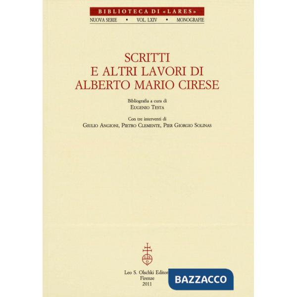 Scritti e altri lavori di Alberto Mario Cirese