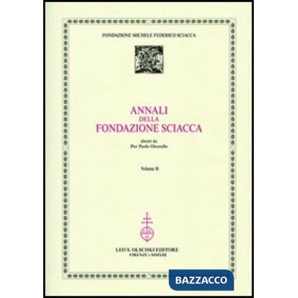 Annali della Fondazione Sciacca. Vol. 2