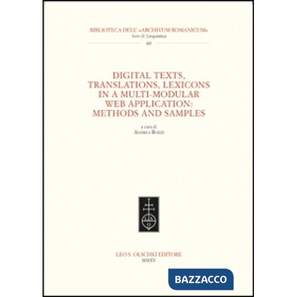 Digital texts, translations, lexicons in a multi-modular web application: methods and samples