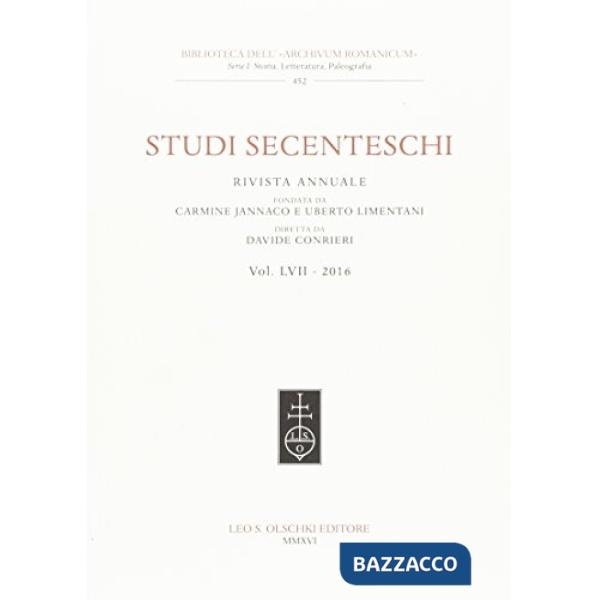 Studi secenteschi (2016). Vol. 57