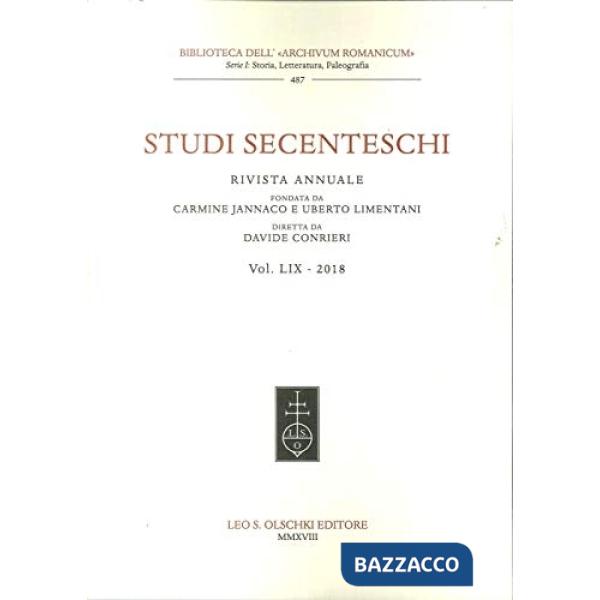 Studi secenteschi (2018). Vol. 59