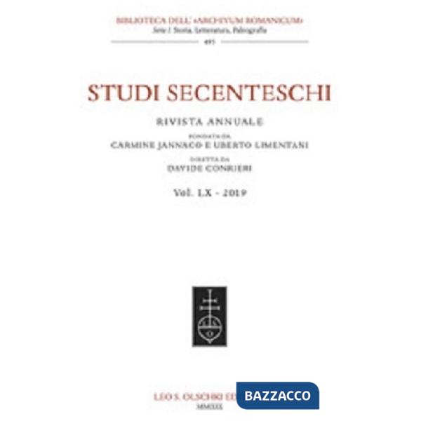 Studi secenteschi (2019). Vol. 60