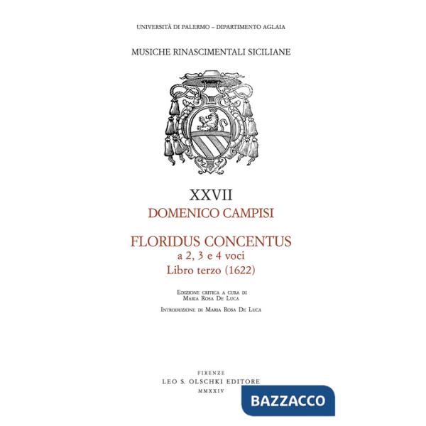 Floridus concentus a 2, 3 e 4 voci. Libro terzo (1622)
