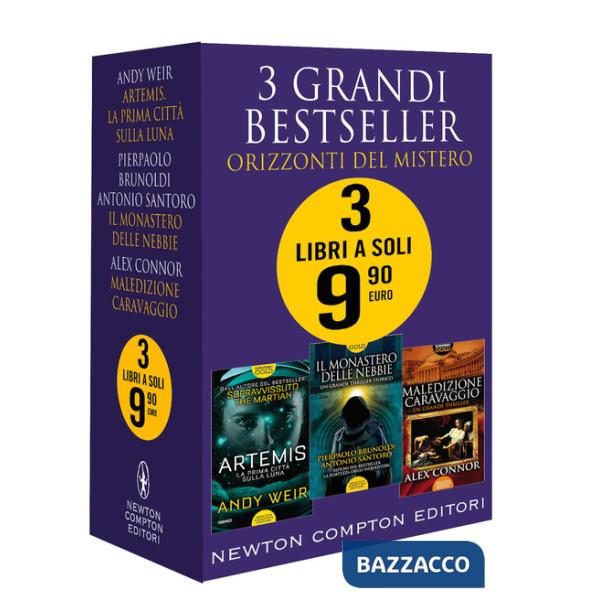 3 grandi bestseller. Orizzonti del mistero: Artemis. La prima città sulla luna-Il monastero delle nebbie-Maledizione Caravaggio