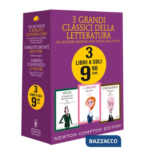 3 grandi classici: Il ritratto di Dorian Gray-Jane Eyre-Il piacere. Ediz. integrale