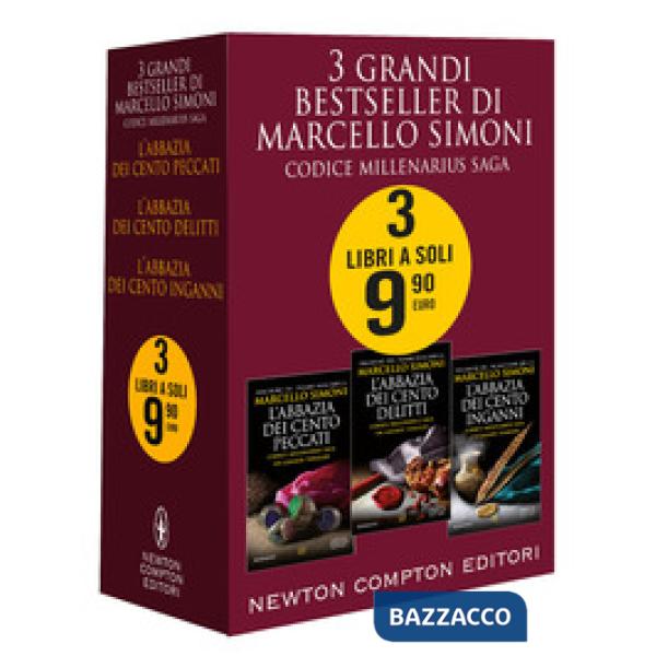 3 grandi bestseller di Marcello Simoni. Codice Millenarius Saga: L'abbazia dei cento peccati-L'abbazia dei cento delitti-L'abbaz