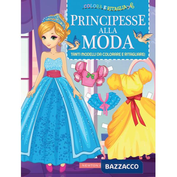 Colora e ritaglia. Principesse alla moda