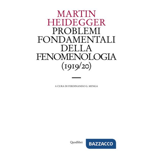 Problemi fondamentali della fenomenologia (1919-20)