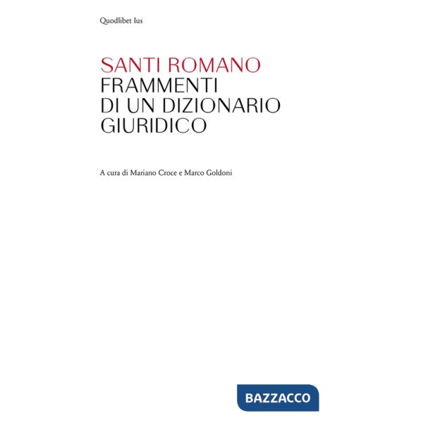Frammenti di un dizionario giuridico