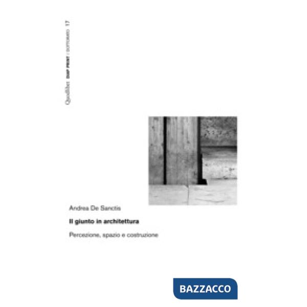 Giunto in architettura. Percezione, spazio e costruzione (Il)