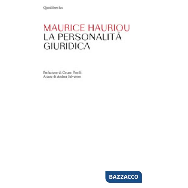 Personalità giuridica (La)