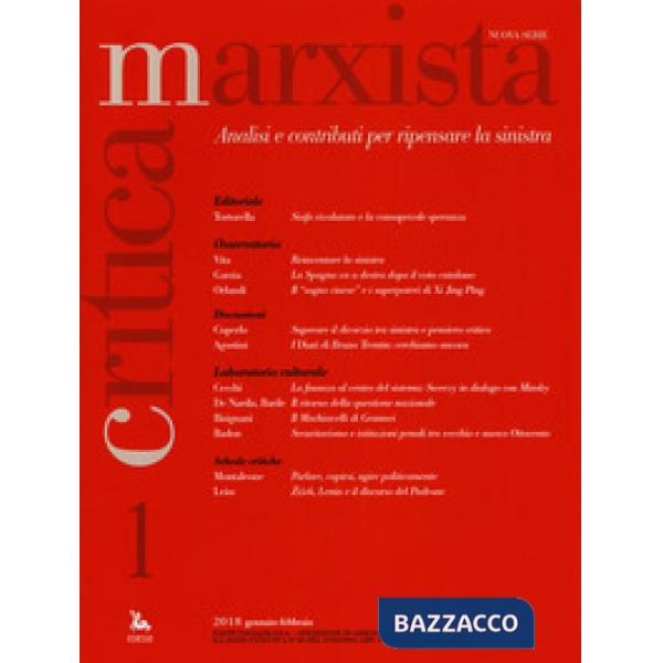Critica marxista (2018). Vol. 1