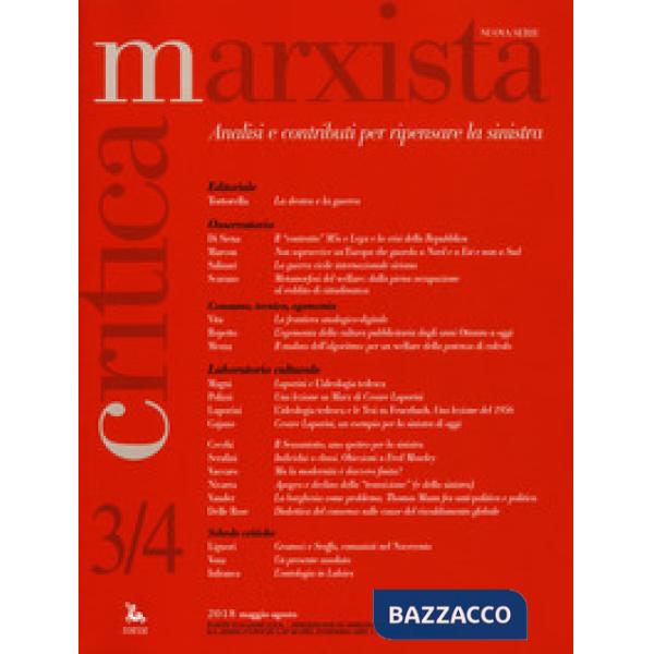 Critica marxista (2018). Vol. 3-4