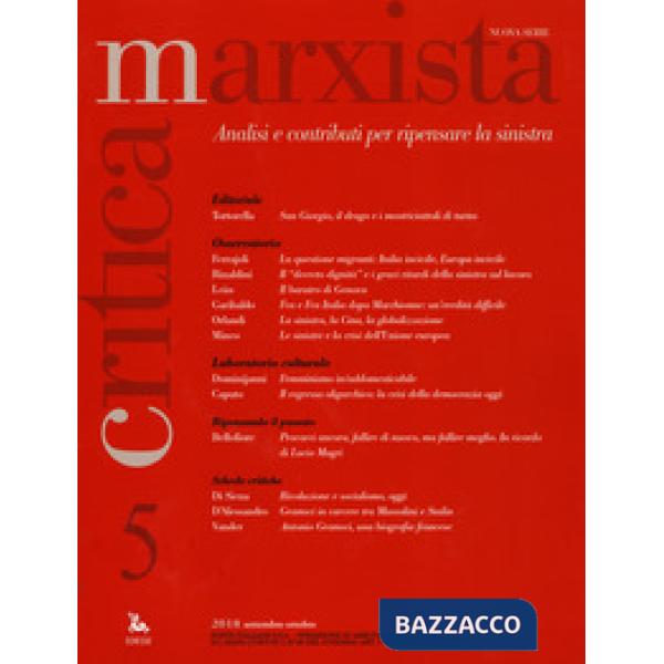 Critica marxista (2018). Vol. 5