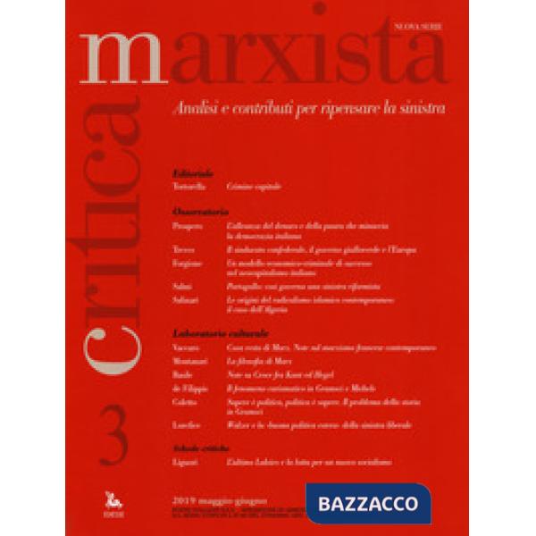 Critica marxista (2019). Vol. 3: Maggio-giugno