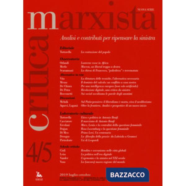 Critica marxista (2019). Vol. 4-5