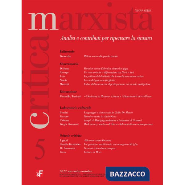 Critica marxista (2022). Vol. 5