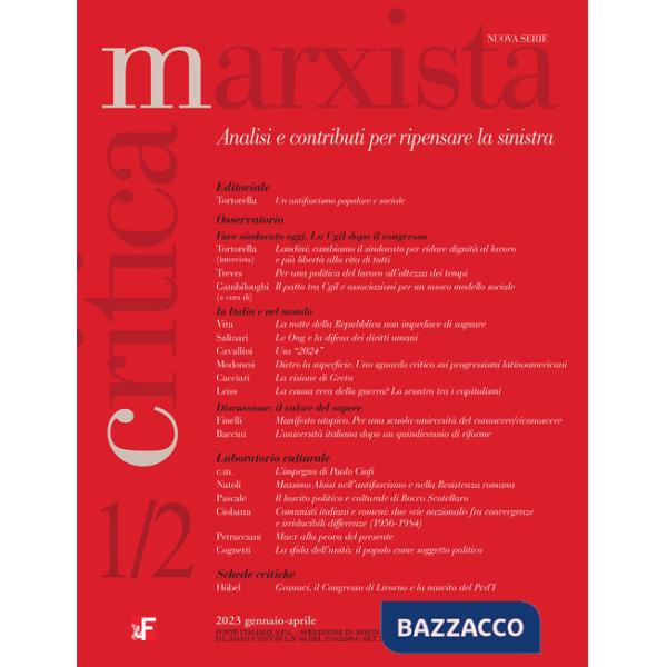 Critica marxista (2023). Vol. 1-2