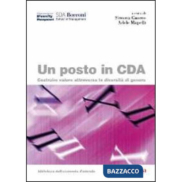 Posto in CDA. Costruire valore attraverso la diversità di genere (Un)
